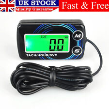 Inductive Tachometer Gauge Engine RPM Meter Engine Tach Hour Meter Digital
