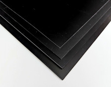 Plastic Sheet Black  Styrene A2 Paper Size 0.5, 0.75, 1 or 2mm thick Matt Finish