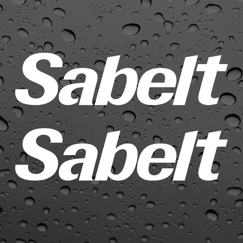 Sabelt pair stickers - stickers, white