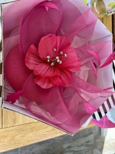 Snoxell & Gwyther Fuschia Pink Swirl Fascinator - MOTB MOTG Wedding Races 
