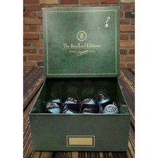 The Bradford Editions Porcelain Christmas wolf ornaments  blue set 15 