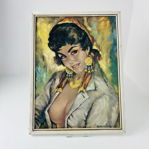 Gypsy girl oil board - oil,
