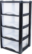 Large Plastic 4 Drawer Storage
