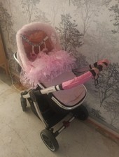 Baby's Pram Pink And Black