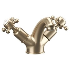 Crosswater Belgravia Crosshead Monobloc Basin Tap - Brushed Brass
