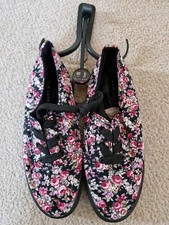 LADIES WOMENS GIRLS LACE UP PLIMSOLLS PUMPS CANVAS FASHION TRAINER SHOES SIZE UK