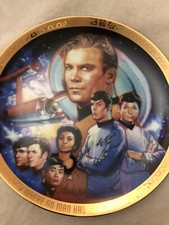 Star Trek  The  Original Series Captain Kirk Talking Tv Theme Plate