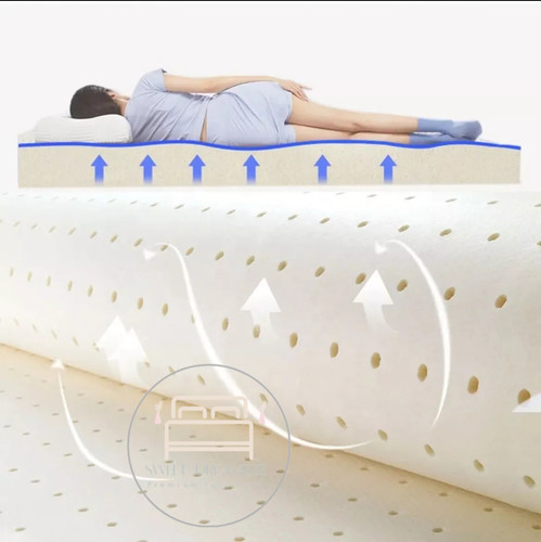 Turnable natural latex topper - natural,