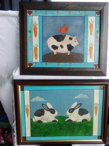 Pair naive folk art - naive,