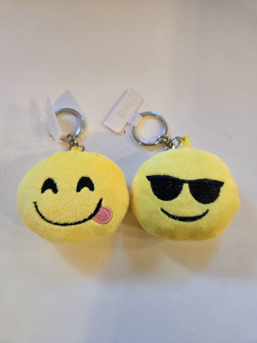 Two small emoji plush backpack - emoji,