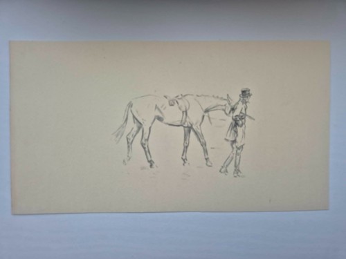 Antique pencil drawing - antique, fox