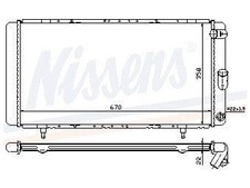 Nissens Radiator for Renault 21 Turbo Quadra 2.0 July 1990 to December 1992