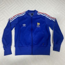 VTG Adidas Jacket Mens Large France Blue 1974 Fifa Tracksuit Football Les Bleus