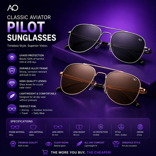 Aviation sunglasses men - ao,