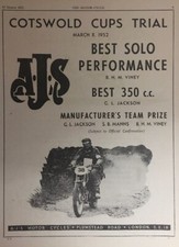 A.J.S MOTORCYCLES COTSWOLD CUP