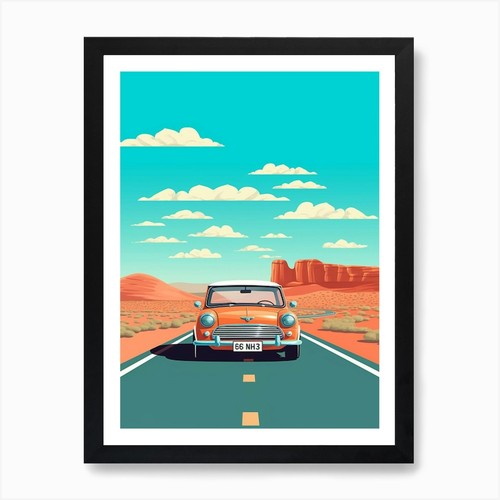 Mini cooper car - in, route