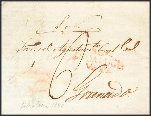 Andalusia prefilatelia cover - andalusia.,
