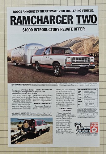 1983 dodge ramcharger two - dodge,