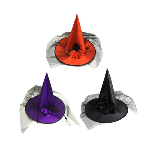 Witch hat costume wide brim - hat,