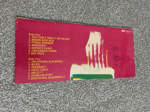 Subs signed record sleeve - subs,