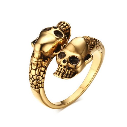 Stainless steel skull - skull, rings