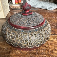 Thai ‘Aged Look’ Wooden Carved Storage Box