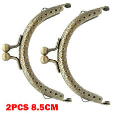 2x 8.5cm Vintage Purse Clasp Frame Metal Bag Kiss Clasp Lock Purse Frame UK
