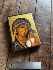 Hand-Painted, Religious Art, Mother of God Kazanskaya Icon, 15x20cm