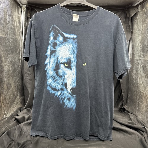 Vintage y2k wolf half - wolf, face