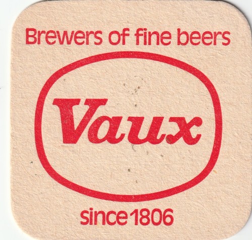 Beer mat vaux brewery - brewery,