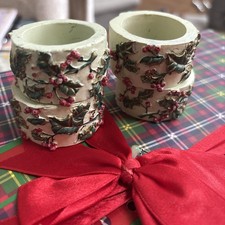 Vintage Holly Leaf Napkin Rings Set Of 4