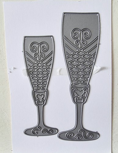 Crystal cut glass - cut, champagne