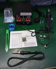 Silverflo 750W 2In1 Soldering Iron kit Hot Air Gun LCD Rework Soldering Station