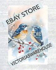 Birds Tin Sign Bluebirds