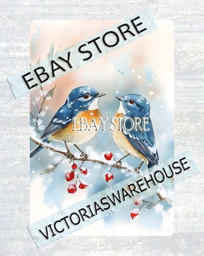 Birds tin sign bluebirds - birds,