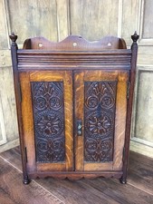 ANTIQUE CARVED OAK SMOKERS