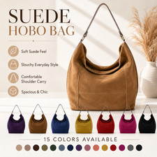 Real suede bucket shoulder bag - suede,