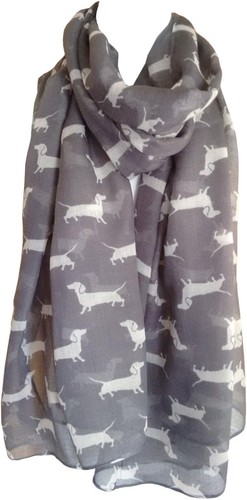 Dachshund print scarf mini - dachshund, scarf,