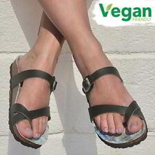 Oxygen Circe Womens Ladies Green Vegan Adjustable Toe Post Sandals Size 4-10