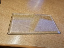 Antique French Carriage clock BEVELED GLASS PANEL 93.5 mm x  52 mm