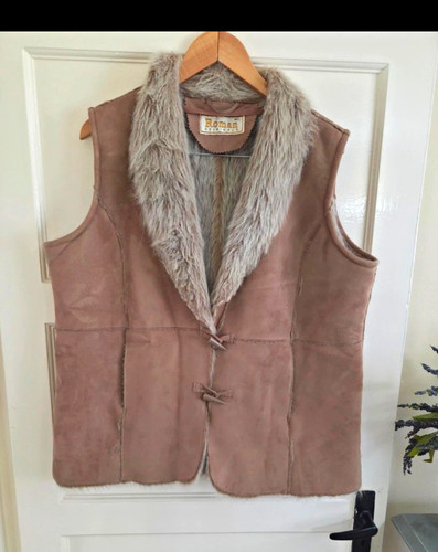 Vintage roman brown faux suede - vintage,