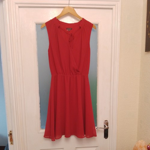 Burgundy chiffon dress - burgundy,