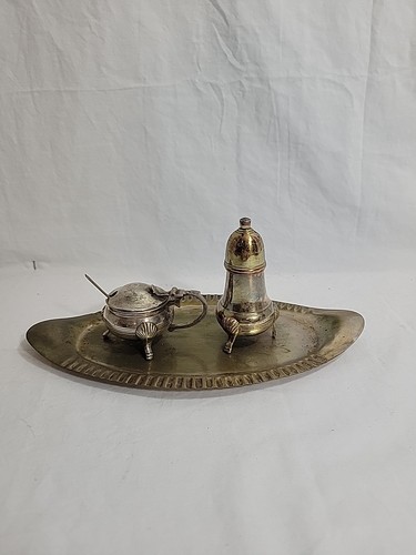 Vintage epns brass condiment - epns,