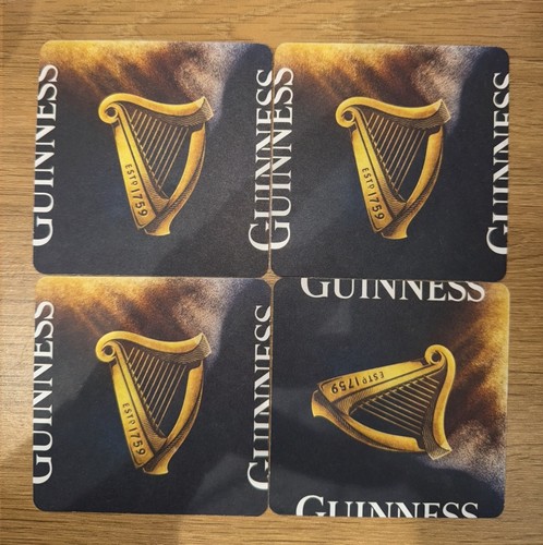 Guinness bar glass coasters - guinness,