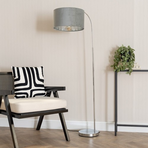Chrome floor lamp - lamp, grey