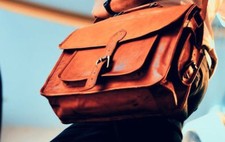 Poplar Star Leather Messenger Bag Satchel Leather Men's Briefcase Laptop Bag