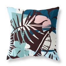 Modern Flowers Trendy Zip FILLED CUSHION Multi-Coloured Designer