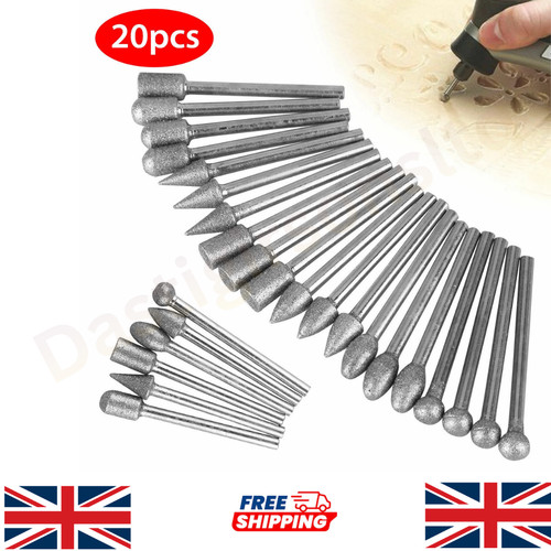 20pcs diamond burr set drill - diamond,