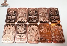 10 x 1 oz .999 Solid Copper