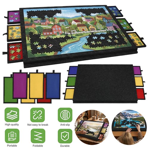 Tilting puzzle table - tilting, felt